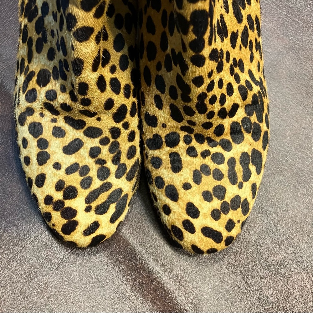 J Crew‎ Sadie Ankle Boots in Leopard Calf Hair Womens Size 8 K0043 Mobwife - Picture 8 of 14